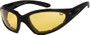 Angle of Whitewater #4230 in Black Frame with Yellow Lenses, Women's and Men's Sport & Wrap-Around Sunglasses