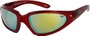 Angle of Whitewater #4230 in Red Frame with Yellow Mirrored Lenses, Women's and Men's Sport & Wrap-Around Sunglasses