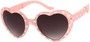 Angle of SW Folding Heart Style #1120 in Pink Frame with Smoke Lenses, Women's and Men's  