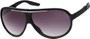 Angle of SW Folding Oversized Style #3807 in Black/White Frame with Smoke Lenses, Women's and Men's Aviator Sunglasses