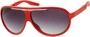 Angle of SW Folding Oversized Style #3807 in Red/White Frame with Smoke Lenses, Women's and Men's Aviator Sunglasses