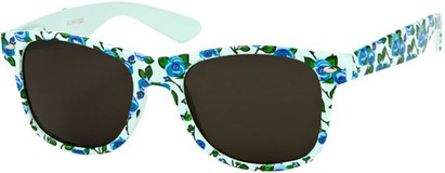 Angle of SW Floral Retro Style #2434 in Blue/LtBlue Floral, Women's and Men's  