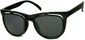 Angle of SW Flip-Up Retro Style #2210 in Black Frame with Smoke Lenses, Women's and Men's  