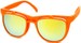 Angle of SW Flip-Up Retro Style #2210 in Orange Frame with Yellow Mirrored Lenses, Women's and Men's  