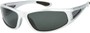 Angle of Sabbatical #8899 in Silver Frame with Grey Lenses, Women's and Men's Sport & Wrap-Around Sunglasses