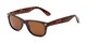 Angle of Freefall #1279 in Tortoise Frame with Amber Lenses, Women's and Men's Retro Square Sunglasses