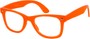 Angle of SW Neon Glow in the Dark Clear Style #2004 in Neon Orange Frame, Women's and Men's  