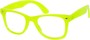 Angle of SW Neon Glow in the Dark Clear Style #2004 in Neon Yellow Frame, Women's and Men's  