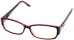 Angle of SW Clear Style #2900 in Brown and Red Frame, Women's and Men's  