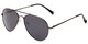 Angle of Gunnar #1212 in Grey Frame with Smoke Lenses, Women's and Men's Aviator Sunglasses