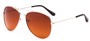 Angle of Sedona #6905 in Silver Frame with Copper Lenses, Women's and Men's Aviator Sunglasses