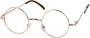 Angle of SW Round Clear Style #7620 in Gold Frame, Women's and Men's  
