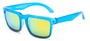 Angle of Subzero #1673 in Blue Fade Frame with Yellow Mirrored Lenses, Women's and Men's Aviator Sunglasses