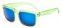 Angle of Subzero #1673 in Green Fade Frame with Blue Mirrored Lenses, Women's and Men's Aviator Sunglasses