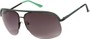Angle of SW Aviator Style #9260 in Black/Green Frame, Women's and Men's  