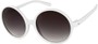 Angle of Jetty #8885 in White Frame, Women's Round Sunglasses