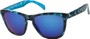 Angle of SW Mirrored Retro Style #8960 in Blue Tortoise Frame with Blue Mirrored Lenses, Women's and Men's  