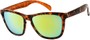 Angle of SW Mirrored Retro Style #8960 in Orange Tortoise Frame with Yellow Mirrored Lenses, Women's and Men's  
