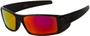 Angle of SW Kid's Sport Style #1434 in Black Frame with Red Mirrored Lenses, Women's and Men's  