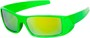 Angle of SW Kid's Sport Style #1434 in Green Frame with Yellow Mirrored Lenses, Women's and Men's  