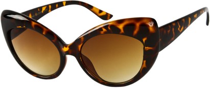 Angle of SW Cat Eye Style #8905 in Brown Tortoise Frame, Women's and Men's  