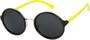 Angle of Sienna #5560 in Black/Yellow Frame, Women's Round Sunglasses