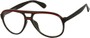 Angle of SW Clear Aviator Style #8915 in Black/Red Frame, Women's and Men's  