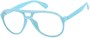 Angle of SW Clear Aviator Style #8915 in Light Blue/White Frame, Women's and Men's  