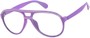 Angle of SW Clear Aviator Style #8915 in Light Purple/White Frame, Women's and Men's  