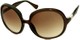 Angle of SW Oversized Round Style #1133 in Brown Frame with Amber Lenses, Women's and Men's  