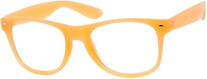 Angle of SW Clear Retro Style #539 in Peachy Orange, Women's and Men's  