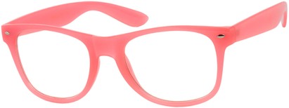Angle of SW Clear Retro Style #539 in Coral Pink, Women's and Men's  