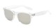 Angle of Jackson in Clear Frame with Silver Mirrored Lenses, Women's and Men's Retro Square Sunglasses