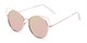 Angle of Jocelyn #4202 in Gold Frame with Pink Mirrored Lenses, Women's Cat Eye Sunglasses