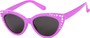 Angle of SW Kid's Cat Eye Style #2280 in Purple Frame with Smoke Lenses, Women's and Men's  