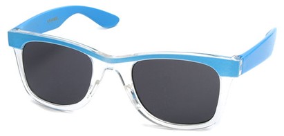 Angle of SW Kid's Style #1404 in Blue and Clear Frame, Women's and Men's  
