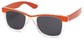 Angle of SW Kid's Style #1404 in Orange and Clear Frame, Women's and Men's  