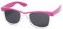 Angle of SW Kid's Style #1404 in Pink and Clear Frame, Women's and Men's  