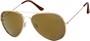 Angle of SW Floral Aviator Style #1940 in Gold Frame with Gold Mirrored Lenses, Women's and Men's  