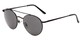 Angle of Fitzroy #1429 in Black Frame with Smoke Lenses, Women's and Men's Aviator Sunglasses