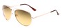 Angle of Sail #2301 in Gold/Brown Frame with Green Lenses, Women's and Men's Aviator Sunglasses