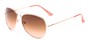 Angle of Sail #2301 in Gold/Pink Frame with Amber Lenses, Women's and Men's Aviator Sunglasses