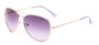 Angle of Sail #2301 in Gold/Purple Frame with Purple Lenses, Women's and Men's Aviator Sunglasses