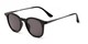 Angle of Heritage #16040 in Black/Grey Frame with Grey Lenses, Women's and Men's Round Sunglasses