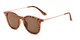 Angle of Heritage #16040 in Light Tortoise/Gold Frame with Amber Lenses, Women's and Men's Round Sunglasses