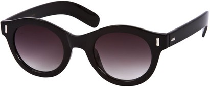 Angle of SW Retro Round Style #1235 in Black Frame, Women's and Men's  