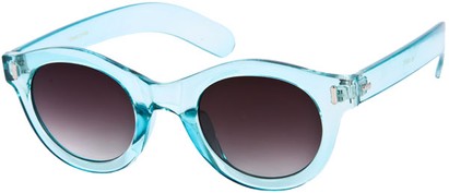 Angle of SW Retro Round Style #1235 in Blue Frame, Women's and Men's  