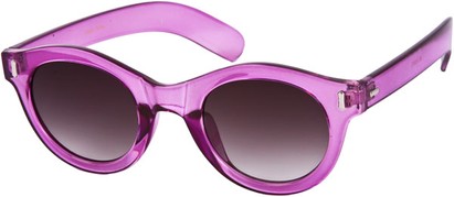 Angle of SW Retro Round Style #1235 in Purple Frame, Women's and Men's  
