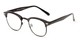 Angle of Scholar #1972 in Black, Women's and Men's Browline Fake Glasses
