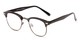 Angle of Scholar #1972 in Black/Grey, Women's and Men's Browline Fake Glasses